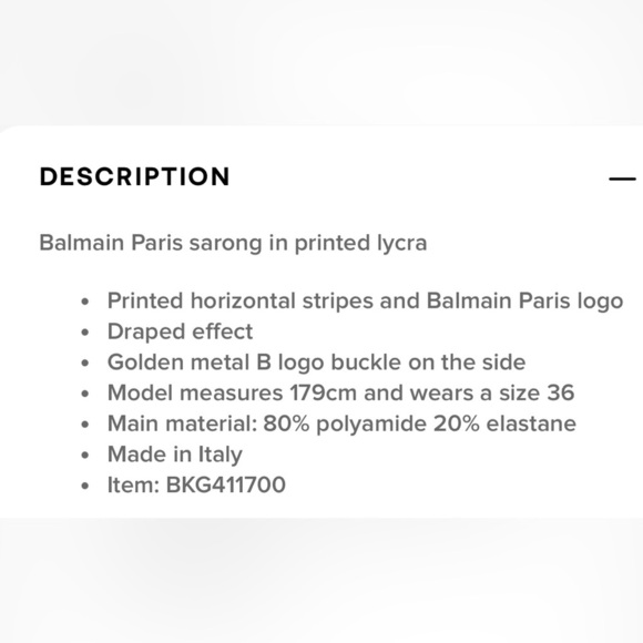 BALMAIN***Red Sarong Coverup Swimsuit***S/M $355 NWT - Picture 12 of 12